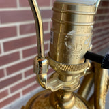 Table Top Gold-Multi Porcelain Lamp