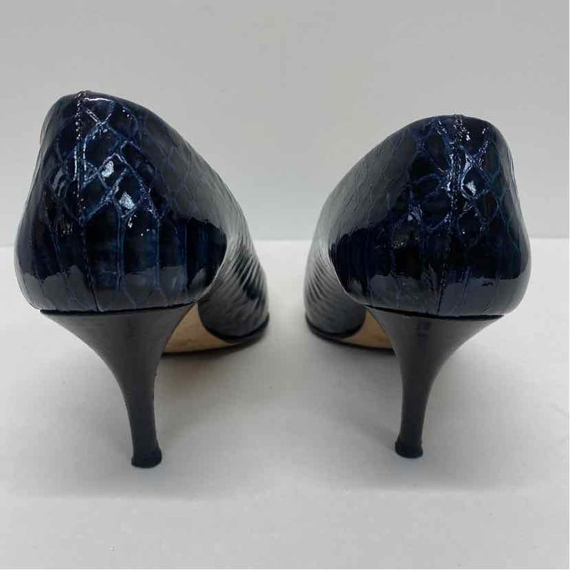 Kenneth Cole Size 6 Women's Blue-Black Animal Print Pump Shoes