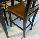 Black brown Wood Bar Height Dining Room Table