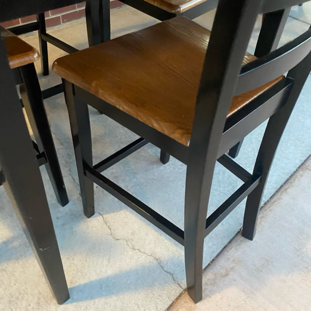 Black brown Wood Bar Height Dining Room Table