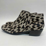 Sam Edelman Size 10 Women's Taupe-multi Animal Print Ankle Booties