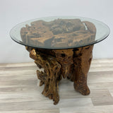 Brown Wood-Glass Table