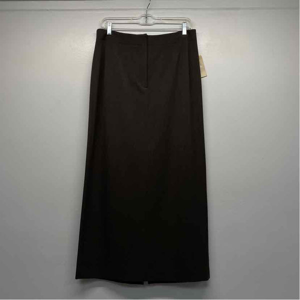 Caslon Size 12 Women's Brown Solid Pencil-Maxi Skirt