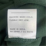 Pact Women's Size Xl Green Solid Zip Up/Hoodie Jacket