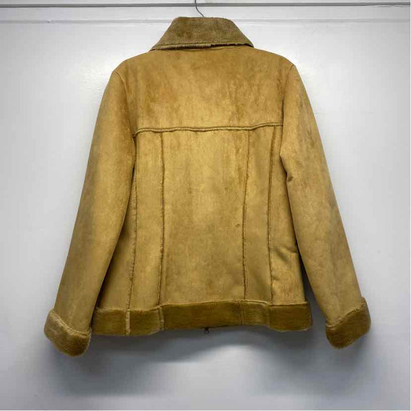 Paparazzi Women's Size Xl Camel Solid Zip Up Coat