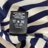 Lafayette 148 Size M Women's Navy-White Stripe Dress