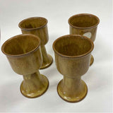 Indus Brown Stoneware Pottery Goblets - Set of 4