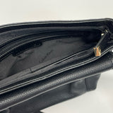 Calvin Klein Black Leather Pebbled Crossbody Handbag