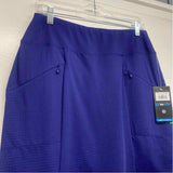 IBKUL Size M Women's Navy Solid Pull On Skort