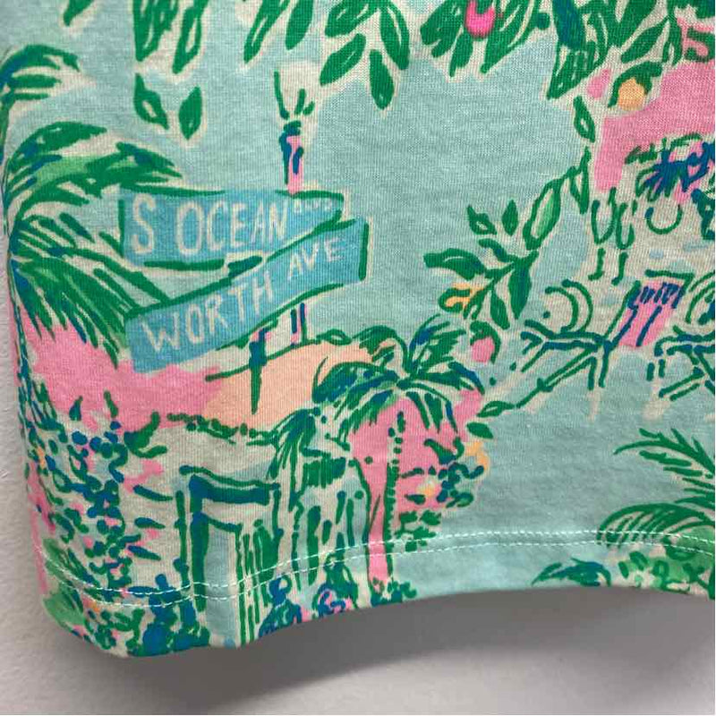 Lilly Pulitzer Size L Women's Green-Multi Print Shift Dress