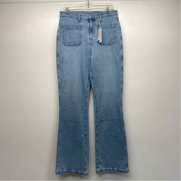 Outerknown Size 32-14 Women's Light Blue Flare Hem Jeans