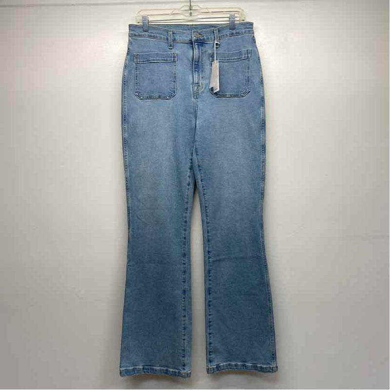 Outerknown Size 32-14 Women's Light Blue Flare Hem Jeans