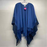 Neiman Marcus Size One size Women's Blue Stripe Open Front Poncho-Cape