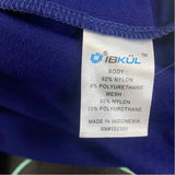 IBKUL Size L Women's Blue Solid Long Sleeve Dress