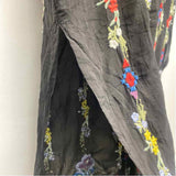 Johnny Was Size M Women's Black-Multi Embroidered Kurta Dress