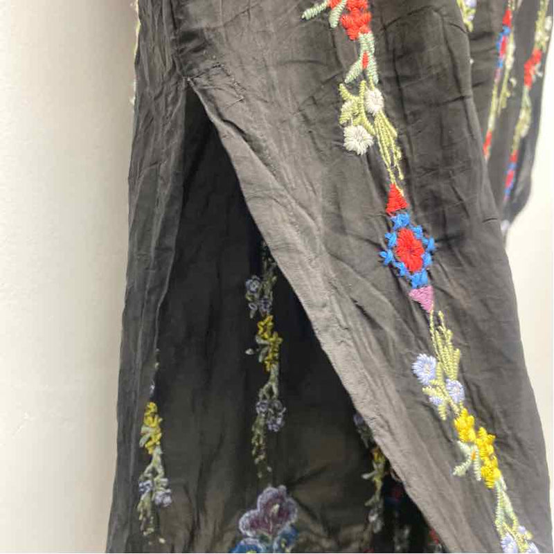 Johnny Was Size M Women's Black-Multi Embroidered Kurta Dress
