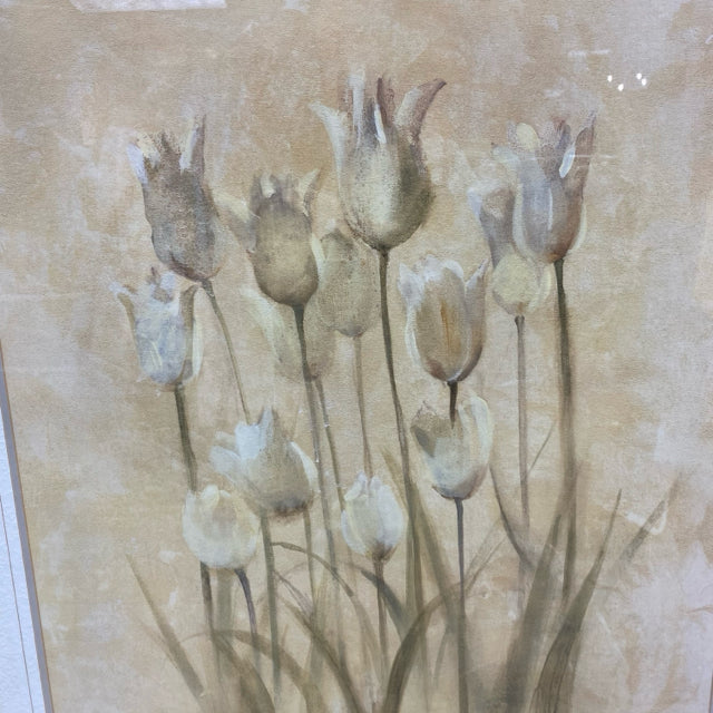 Framed print by Chery Blum - Long steam Tulips - Lovely