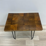 Buchers Block Style Side Brown Table