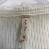 Lyrebird-Anthropologie Size M Women's Offwhite Solid Front Tie Sweater