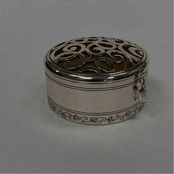 Brighton Cut Out Silver Metal Trinket Box w Hinged Lid