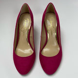 Jessica Simpson Size 6.5 Women's Fuschia Textured Pump Shoes