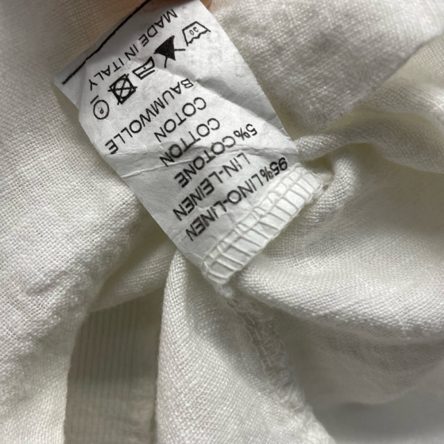 Inizio Italy Size M Women's White Patchwork Asymmetrical Sleeveless Top