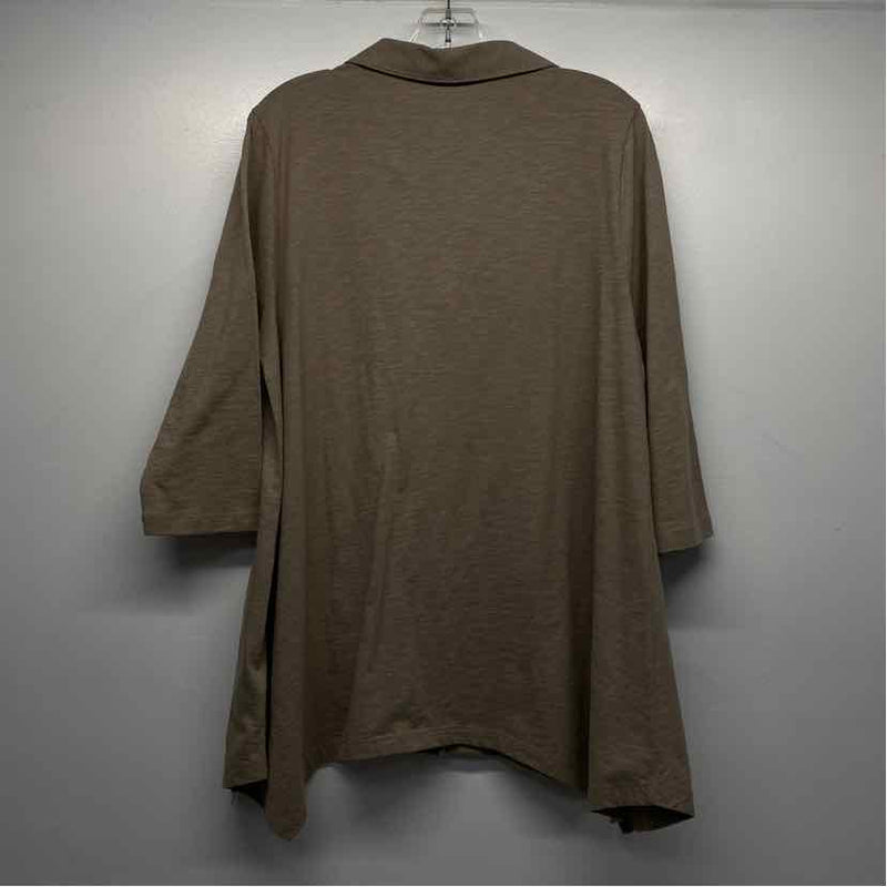 Soft Surroundings Size Xl Women's Tan Solid Tunic Shirt