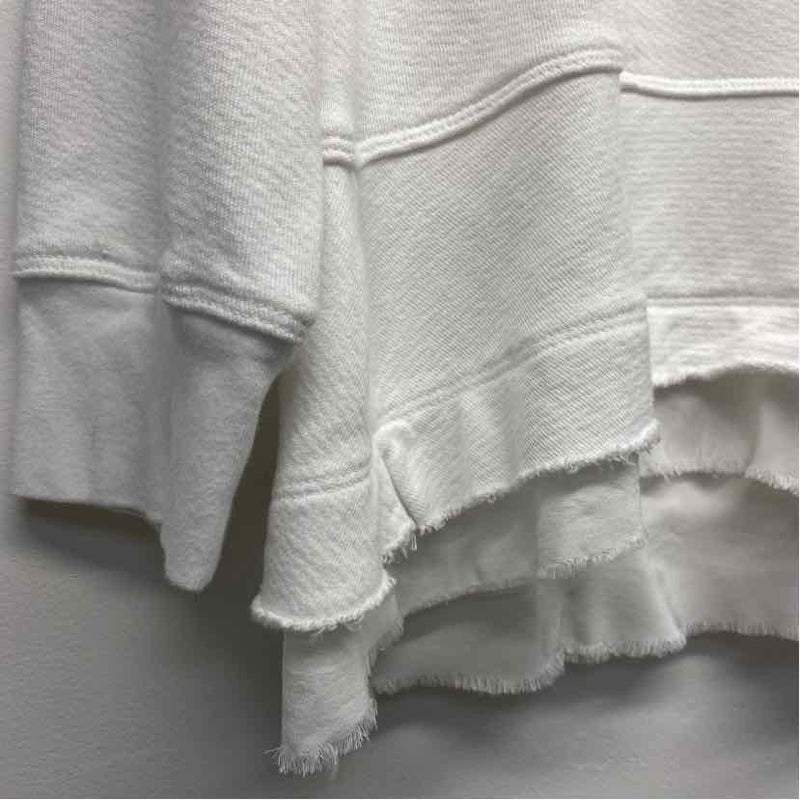 Wilt Size M Women's White Solid Pullover Long Sleeve Top