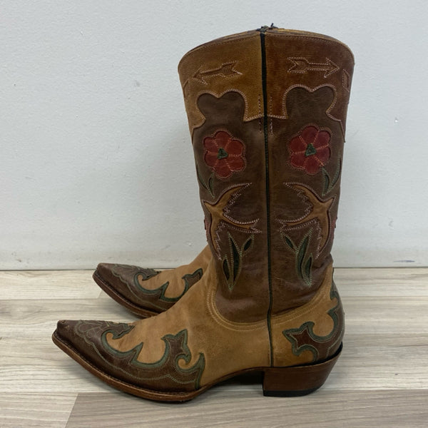Old Gringo Size 7.5 Women's Brown-Multi Pattern Cowboy Boots