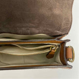 Polo by Ralph Lauren Brown Leather Pebbled Crossbody Saddle Handbag