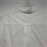 Citizens of Humanity Size M Women's White Solid Button Up Tuxedo Shirt