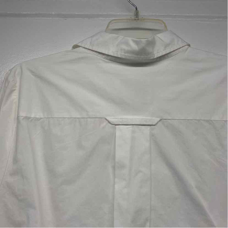 Citizens of Humanity Size M Women's White Solid Button Up Tuxedo Shirt