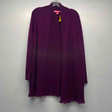 Lilly Pulitzer Size Xl Women's Purple Solid Open Front Sweater