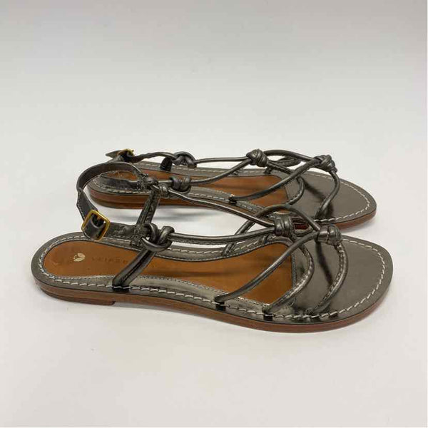 Leifsdottir Size 5.5 Women's Pewter Solid Strappy Sandals