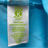 Line in the Sand Size Xl Women's Aqua Solid Long Sleeve Activewear Top