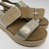 Aetrex Size 7 Women's Gold Platform Sandals