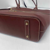 Dooney & Bourke Burgundy Leather Solid Satchel Handbag