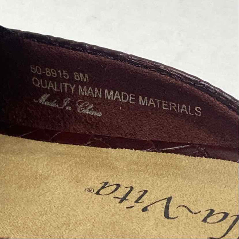 Bella Vita Size 8 Women's Burgundy Animal Print Mules Shoes