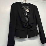 White House Black Market Women's Size 0-XS Black Solid Single Button Jacket