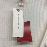 Lyrebird-Anthropologie Size M Women's Offwhite Solid Front Tie Sweater
