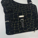 Baggallini Black-Green Nylon Animal Print Sling Bag Handbag