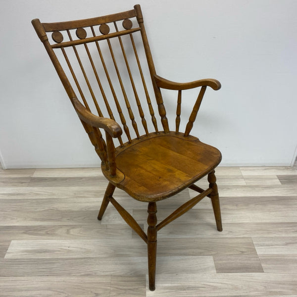 Windsor Brown Wood Spindle Chair
