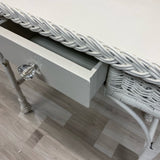 White Wicker Desk