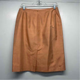 Dana Buchman Size 8 Women's Peach Solid Pencil-Knee Skirt