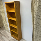 Brown Bookcase Solid Oak With 4 Shelves