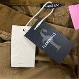 Flamingals Size M- (6-8) Women's Tan Solid Pull On Capri