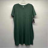 Kuhl Size Xl Women's Green Solid T-Shirt Dress