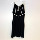 Be Smart Size M Black Solid Women's Acetate Blend Halter Dress