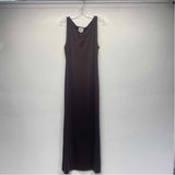 Reformation Size Xl Women's Brown Solid Maxi Sleeveless Shift Dress