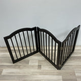 Dark Brown Pet Gate with Arched Top
